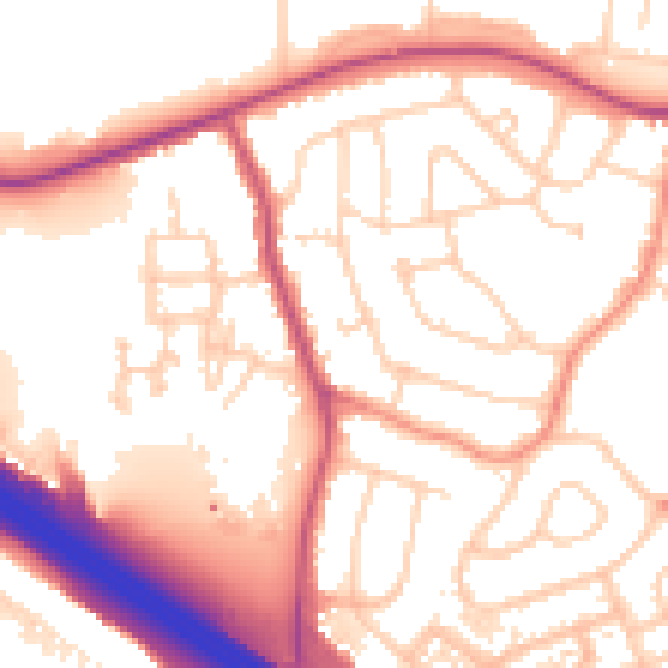 Daytime road noise heatmap for S60 5BB