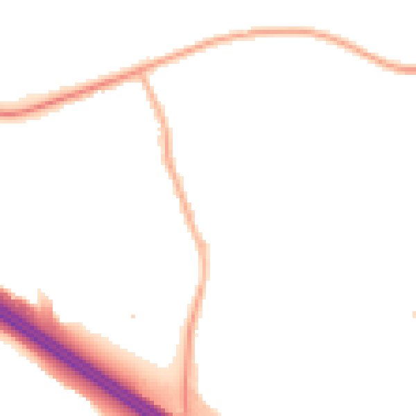Night-time road noise heatmap for S60 5BB