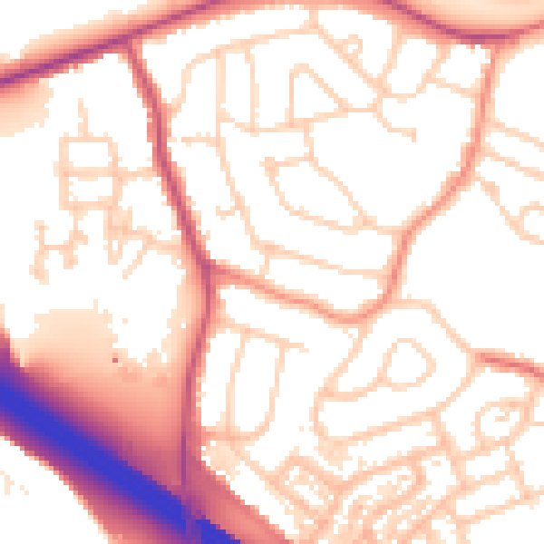 Daytime road noise heatmap for S60 5BP