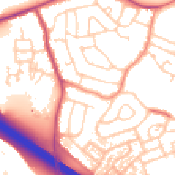 Daytime road noise heatmap for S60 5BS