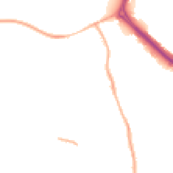 Night-time road noise heatmap for S60 5DD