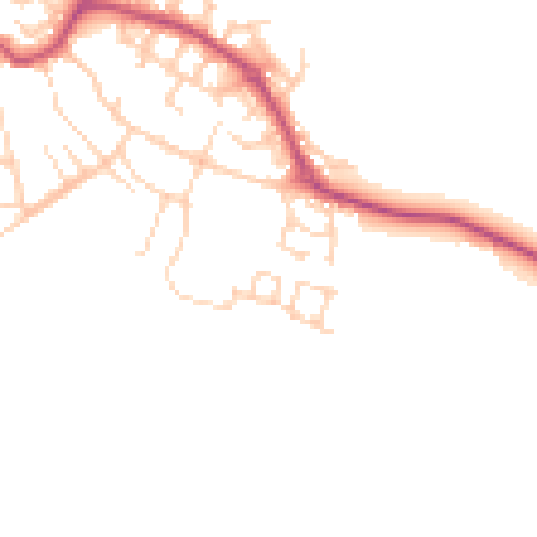 Daytime road noise heatmap for S60 5DQ
