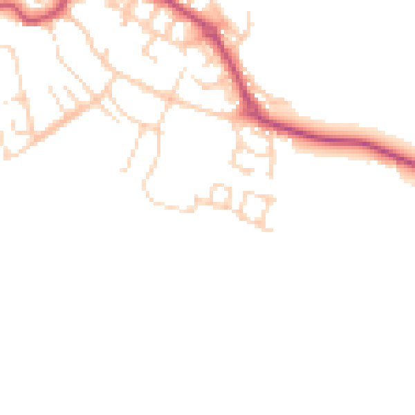 Daytime road noise heatmap for S60 5DY