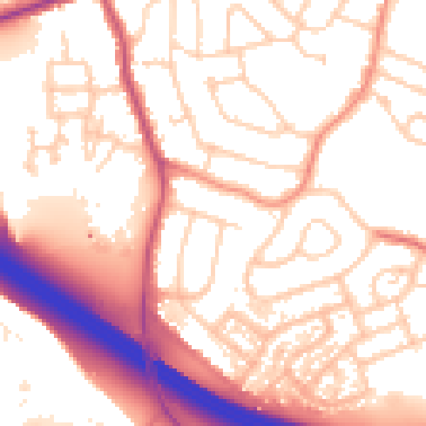 Daytime road noise heatmap for S60 5EG