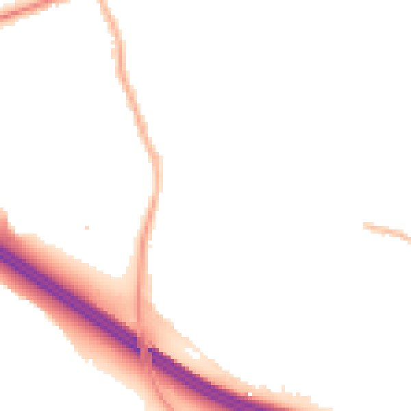 Night-time road noise heatmap for S60 5EG