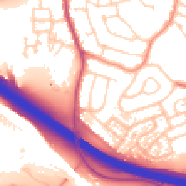 Daytime road noise heatmap for S60 5EH