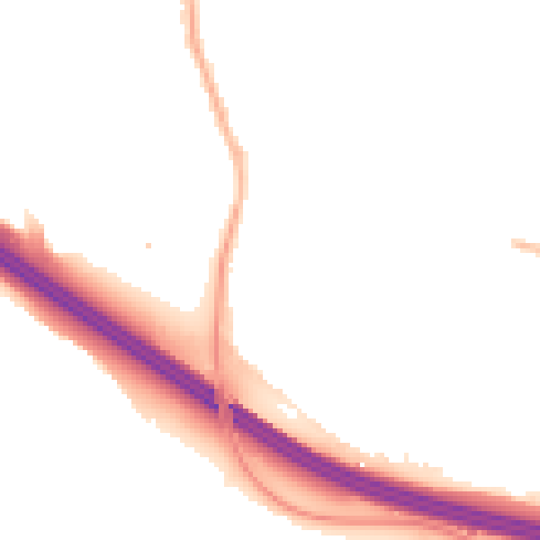 Night-time road noise heatmap for S60 5EH