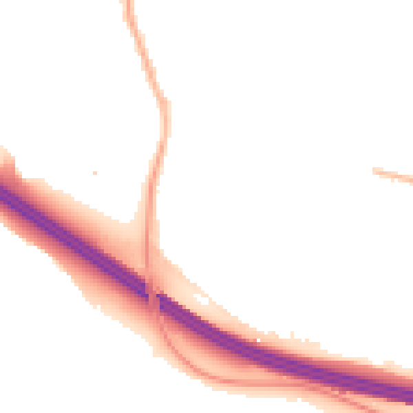 Night-time road noise heatmap for S60 5EQ