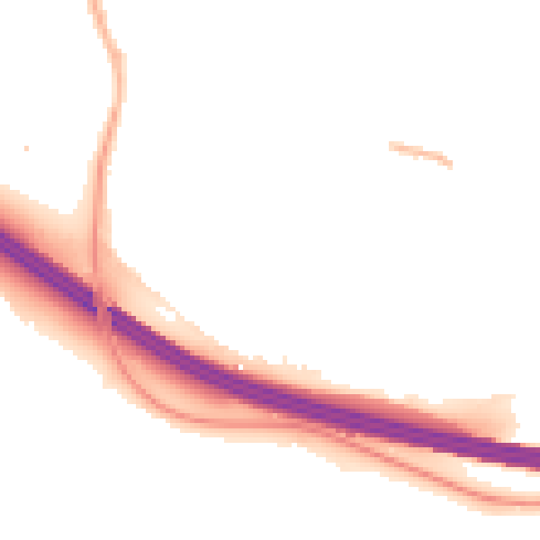 Night-time road noise heatmap for S60 5ES