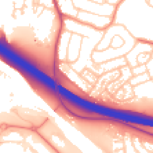Daytime road noise heatmap for S60 5EU