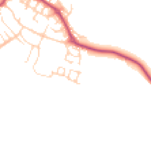 Daytime road noise heatmap for S60 5FF