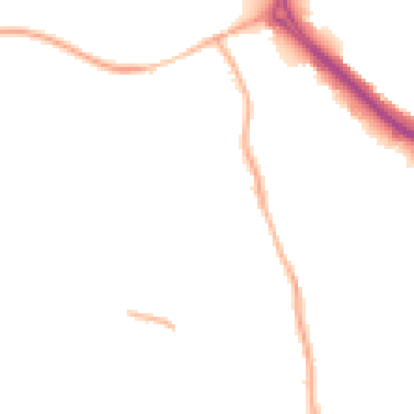 Night-time road noise heatmap for S60 5FQ