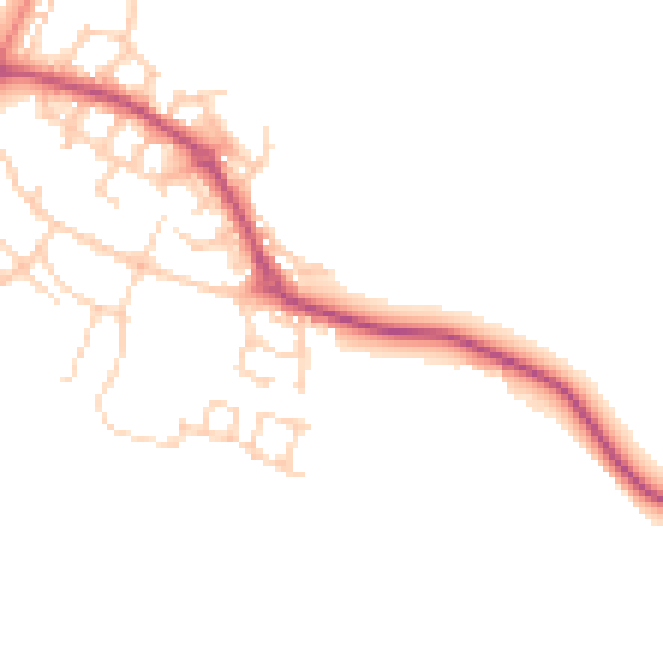 Daytime road noise heatmap for S60 5GA