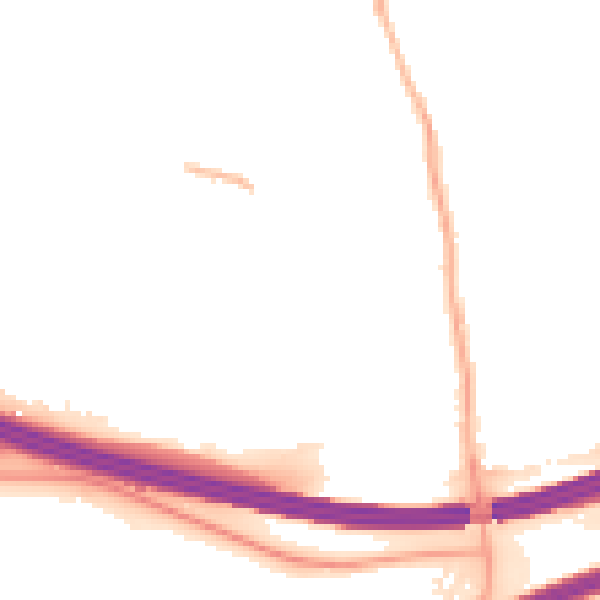 Night-time road noise heatmap for S60 5HR