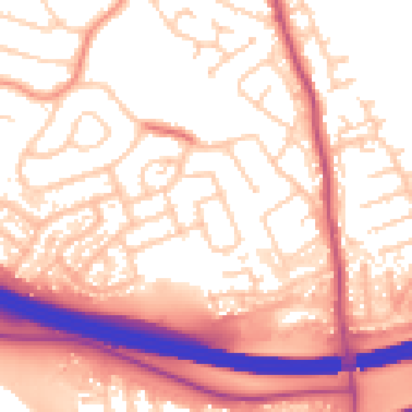 Daytime road noise heatmap for S60 5HS