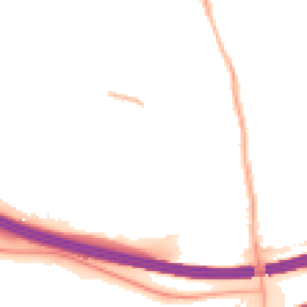 Night-time road noise heatmap for S60 5HS