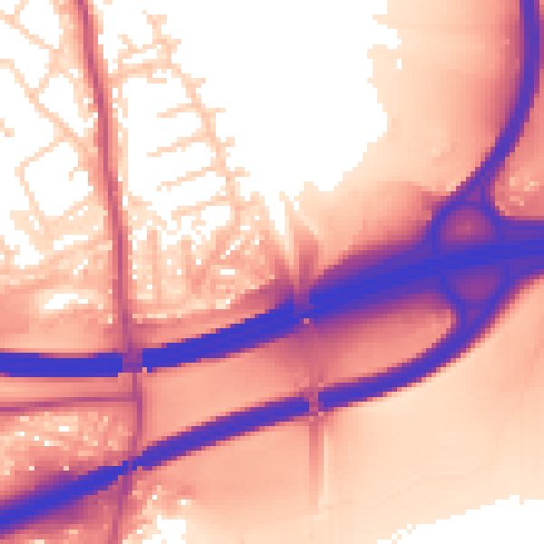 Daytime road noise heatmap for S60 5LD
