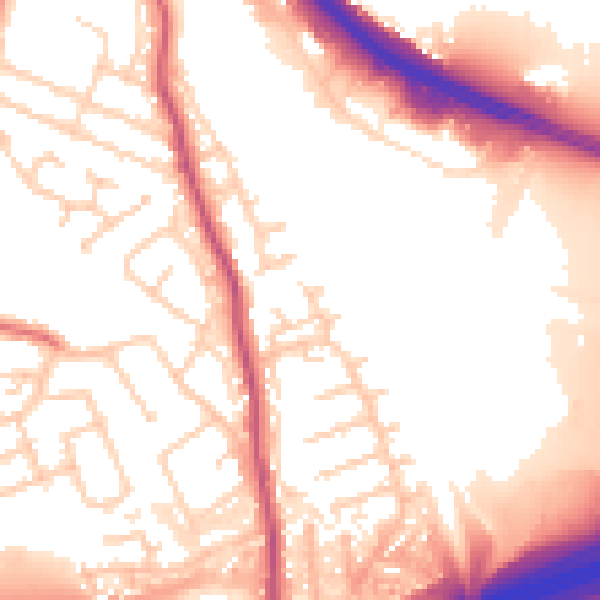 Daytime road noise heatmap for S60 5LH