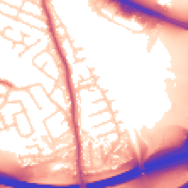 Daytime road noise heatmap for S60 5LJ