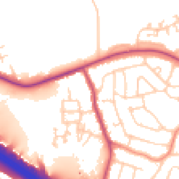 Daytime road noise heatmap for S60 5NE