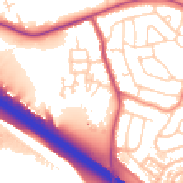 Daytime road noise heatmap for S60 5NH