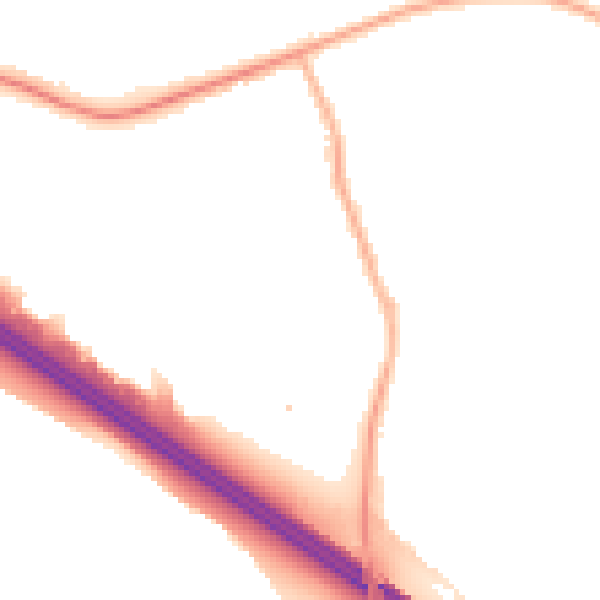 Night-time road noise heatmap for S60 5NH
