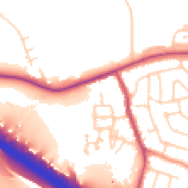Daytime road noise heatmap for S60 5NY