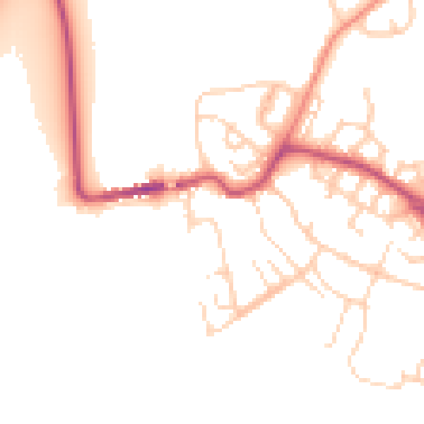 Daytime road noise heatmap for S60 5PP