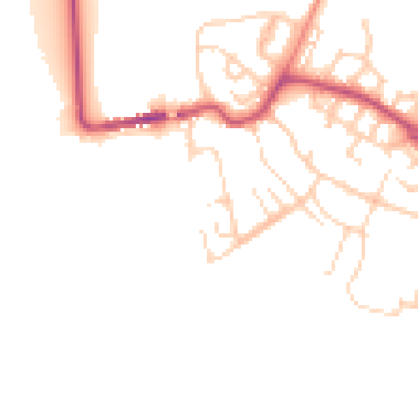 Daytime road noise heatmap for S60 5PS