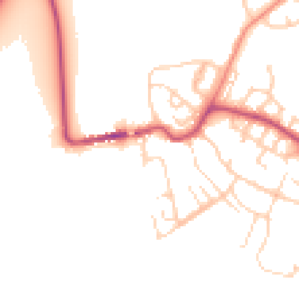 Daytime road noise heatmap for S60 5PW