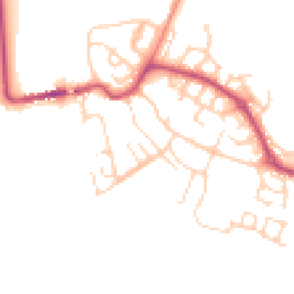 Daytime road noise heatmap for S60 5PY