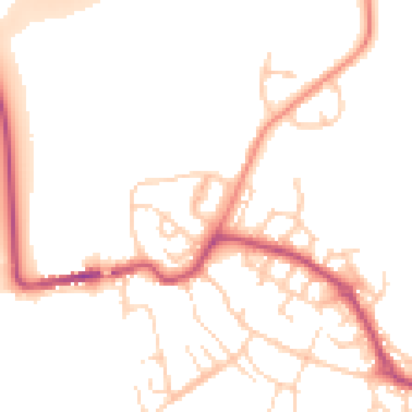 Daytime road noise heatmap for S60 5QF