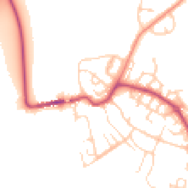 Daytime road noise heatmap for S60 5QH
