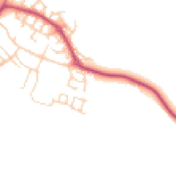 Daytime road noise heatmap for S60 5QN