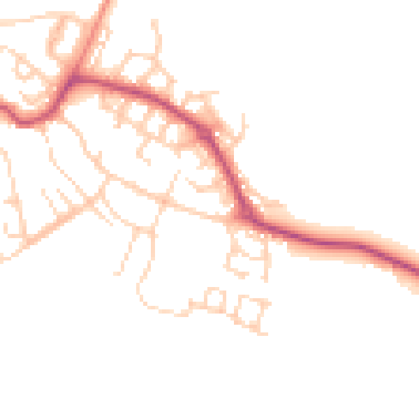 Daytime road noise heatmap for S60 5QS