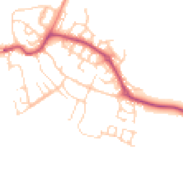 Daytime road noise heatmap for S60 5QT