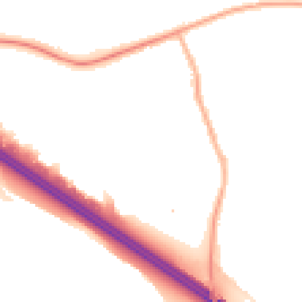 Night-time road noise heatmap for S60 5RS