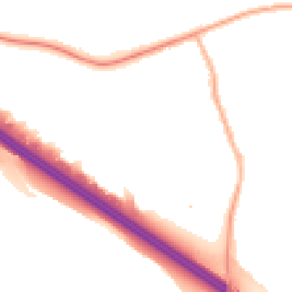 Night-time road noise heatmap for S60 5RT