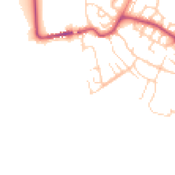 Daytime road noise heatmap for S60 5RY