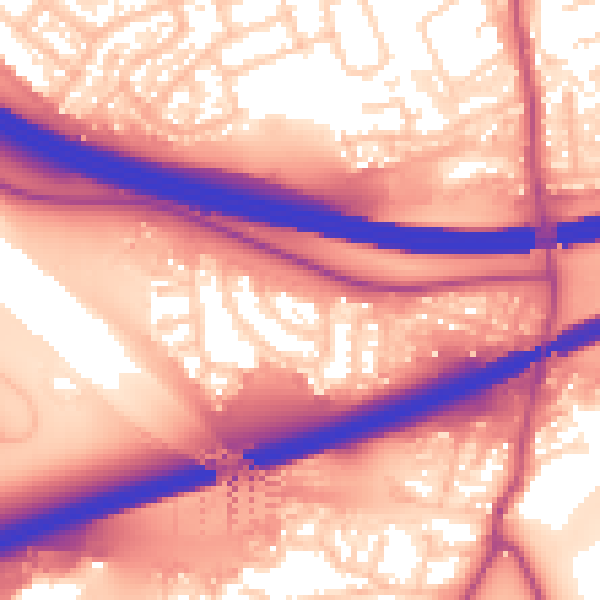 Daytime road noise heatmap for S60 5SA