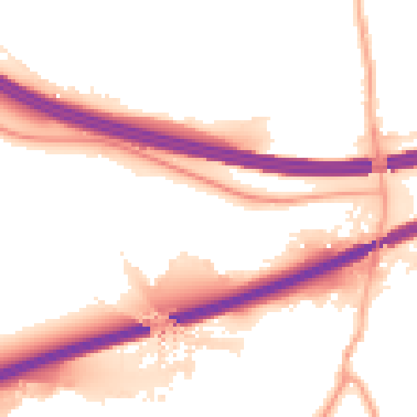 Night-time road noise heatmap for S60 5SA