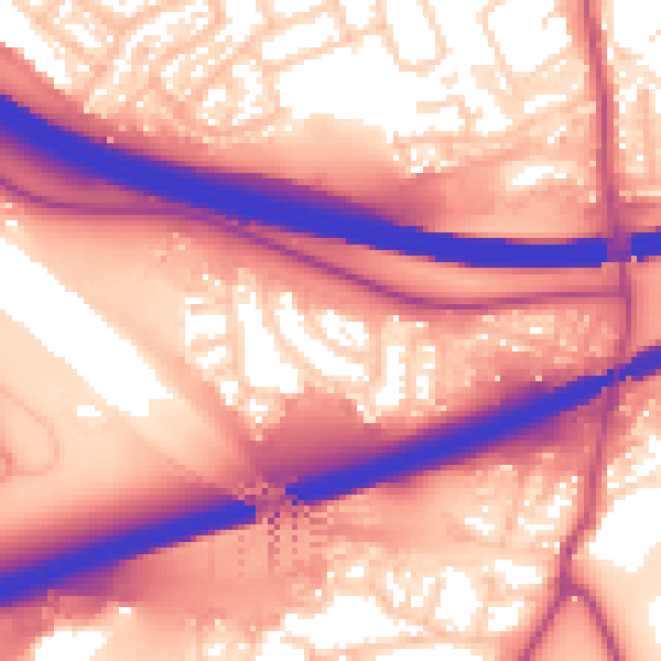 Daytime road noise heatmap for S60 5SE