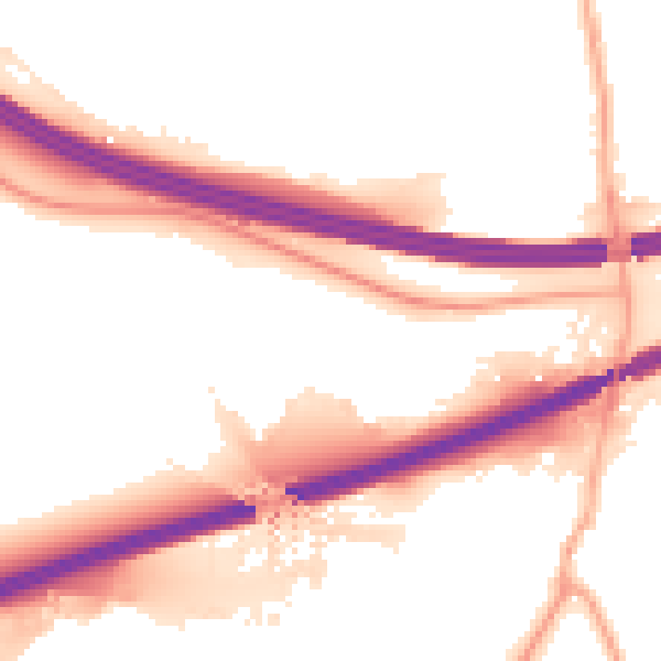 Night-time road noise heatmap for S60 5SE