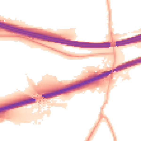 Night-time road noise heatmap for S60 5SF