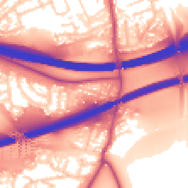 Daytime road noise heatmap for S60 5SG