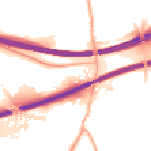 Night-time road noise heatmap for S60 5SG