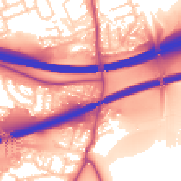 Daytime road noise heatmap for S60 5SJ