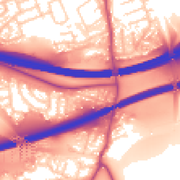 Daytime road noise heatmap for S60 5SQ