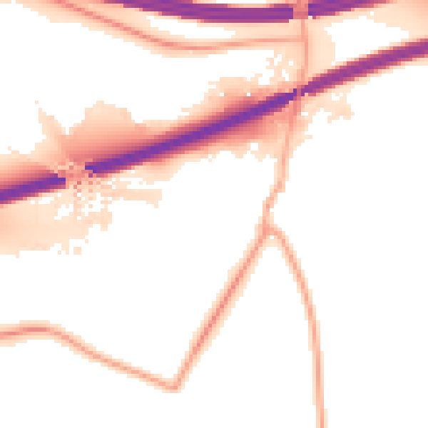 Night-time road noise heatmap for S60 5SU