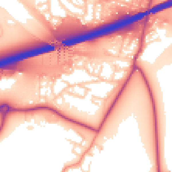 Daytime road noise heatmap for S60 5TF
